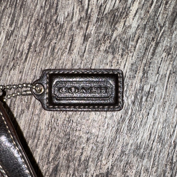 Coach Signature Tan and Black Crossbody Bag - Picture 2 of 3